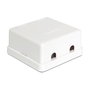 DeLOCK Keystone Leergehäuse 2 Port 86207 Blanco