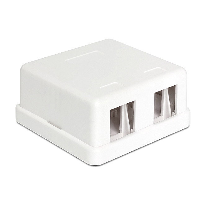 DeLOCK Keystone Leergehäuse 2 Port 86207 Blanco DeLOCK Keystone Leergehäuse 2 Port 86207 Blanco
