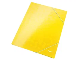 Leitz Carpeta Wow con gomas y solapas Amarillo DIN A4