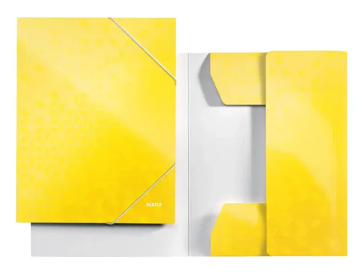 Leitz Carpeta Wow con gomas y solapas Amarillo DIN A4