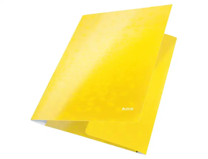 Leitz Carpeta Wow con gomas y solapas Amarillo DIN A4