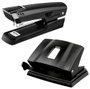 Maped Kit Essentials Metal: Grapadora de 25 hojas y Perforadora de 2 agujeros Negro