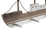 DKD Home Decor Perchero Mediterraneo Blanco Natural Madera MDF 5 x 11 x 40 cm (8 Unidades)