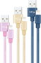 Nanocable Pack de 3 Cables Lightning a USB 2.0 Mallados, 1 m, Rosa, Dorado y Azul Pacífico