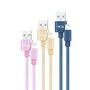 Nanocable Pack de 3 Cables Lightning a USB 2.0 Mallados, 1 m, Rosa, Dorado y Azul Pacífico