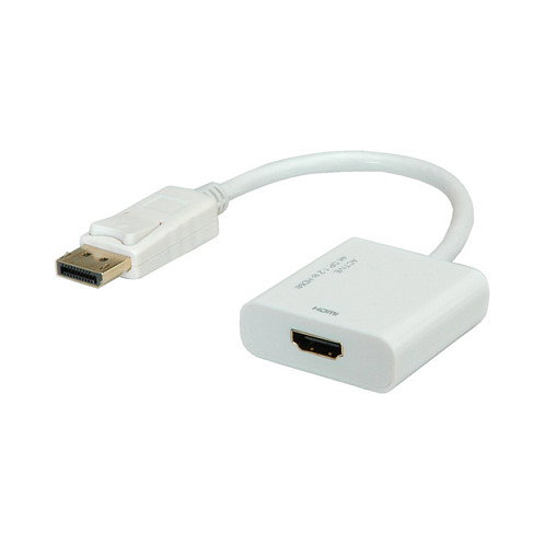 ROLINE Adaptador DisplayPort a HDMI v1.2, Blanco