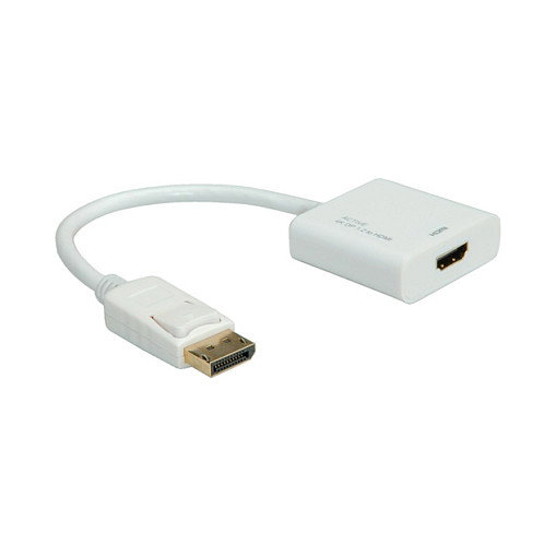ROLINE Adaptador DisplayPort a HDMI v1.2, Blanco