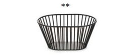 DEEP WIRE BASKET NEGRO MATTE Cesta de alambre profunda