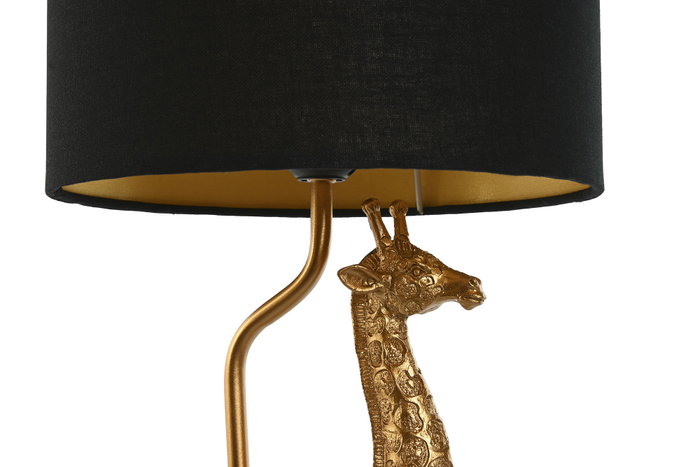 DKD Home Decor Lámpara de Sobremesa Jirafa Dorado y Negro