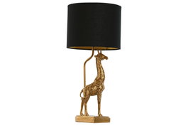 DKD Home Decor Lámpara de Sobremesa Jirafa Dorado y Negro