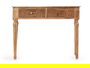 Giftdecor Mesa Recibidor 2 Cajones Curvas Natural Mango Madera 98 x 77 x 42 cm