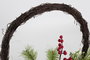 DKD Home Decor Decoración de Pared Cesta Muérdago PVC Ratan 30x10x40