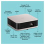 Epson EF-61R LifeStudio Pop Proyector Portátil 3LCD RGB-LED, 700 Lúmenes ANSI, Resolución Full HD 1080p (1920x1080), WiFi, Bluetooth, Google TV, Color Negro/Rosa