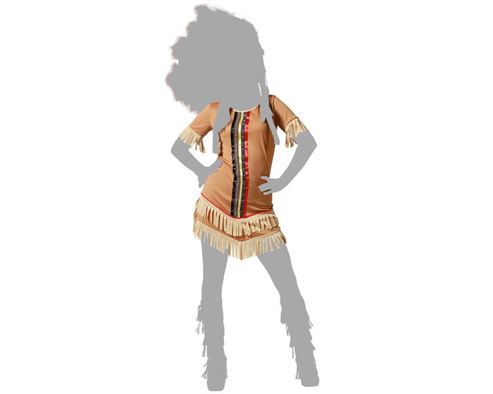 Disfraz India Mujer Adulto Marrón Claro Talla M-L