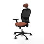 PIQUERAS Y CRESPO Silla de oficina Jorquera con mecanismo Sincro/Traslack, Marrón y Negro