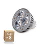 Pack 8 Bombillas LED GU5,3 6W 515Lm 3000K Blanco Cálido