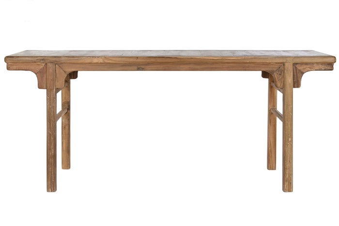 DKD Home Decor Consola Natural Marron Oscuro 194.5x50.5x82.5 cm Teca Reciclada Hecho a Mano DKD Home Decor Consola Natural Marron Oscuro 194.5x50.5x82.5 cm Teca Reciclada Hecho a Mano