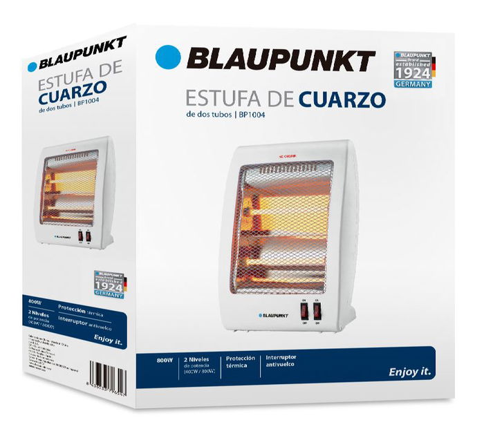 Blaupunkt Estufa de Cuarzo 2 Tubos 800W Calefactor Eléctrico