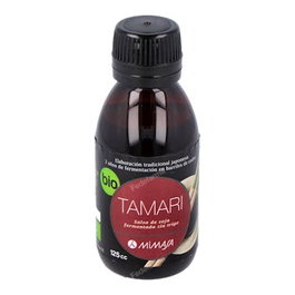 MIMASA Salsa de Soja Tamari Bio 125 ml - Elaboración tradicional japonesa, 2 años fermentación en barril de cedro