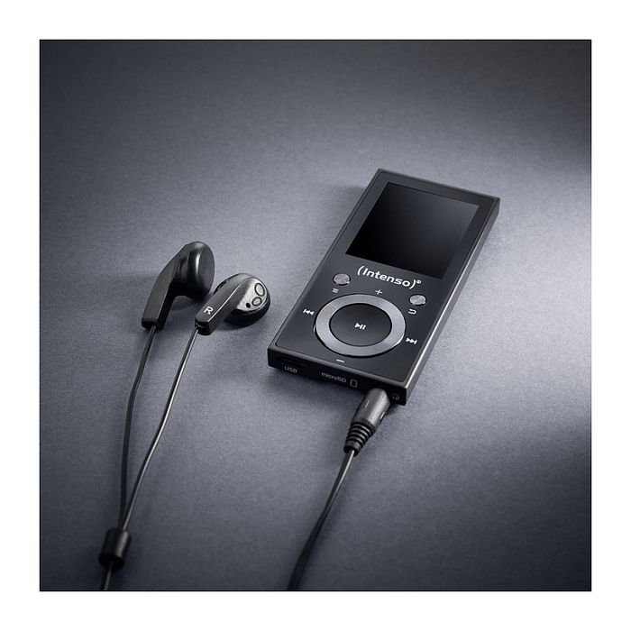 Intenso Video Scooter BT - Reproductor MP3/MP4, Pantalla LCD de 1.8", 64 GB, Bluetooth 5.0, 18h Autonomía, USB-C, Negro