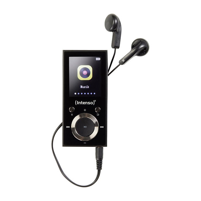 Intenso Video Scooter BT - Reproductor MP3/MP4, Pantalla LCD de 1.8", 64 GB, Bluetooth 5.0, 18h Autonomía, USB-C, Negro