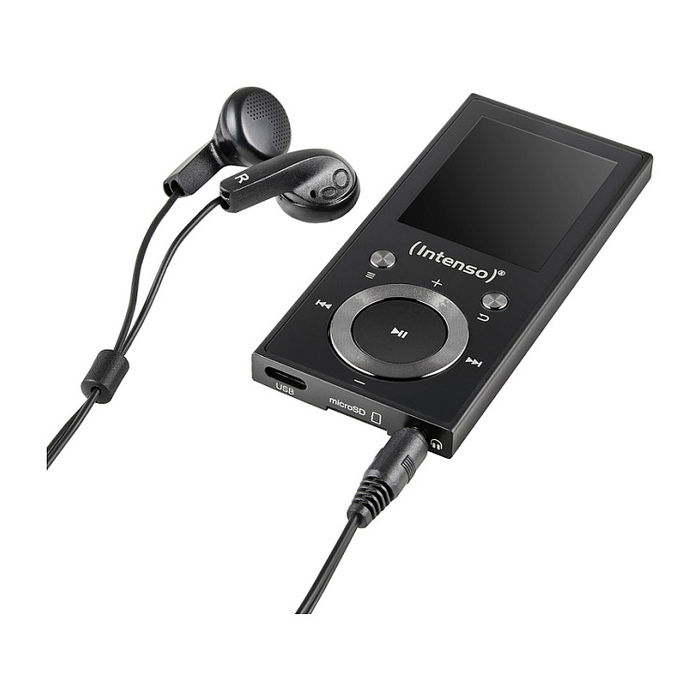 Intenso Video Scooter BT - Reproductor MP3/MP4, Pantalla LCD de 1.8", 64 GB, Bluetooth 5.0, 18h Autonomía, USB-C, Negro