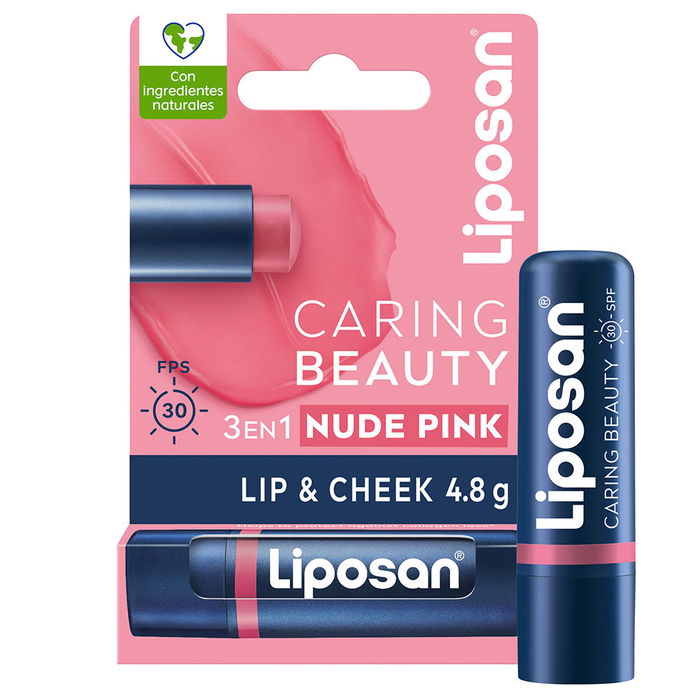 Liposan Caring Beauty Bálsamo Labial 3 en 1 Nude Pink SPF 30 4.8g