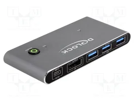 DeLOCK Conmutador KVM DisplayPort 8K 30 Hz con USB 5 Gbps