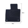 OCC Design Alfombrillas a Medida para BMW X6 F16 (2014-2019) - 5 Piezas con Logotipo, Modelo OCCBW0042LOG