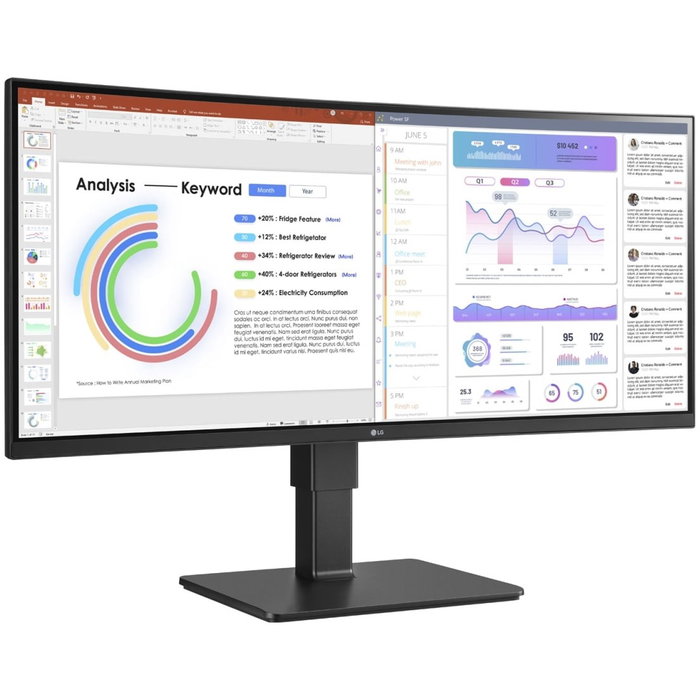 LG 34BQ77QB-B Monitor UltraWide IPS 34 pulgadas UWQHD (3440x1440) 5ms 2xHDMI DisplayPort USB-C VESA Altavoces