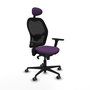 PIQUERAS Y CRESPO Silla de oficina Jorquera con mecanismo Sincro, morado y negro