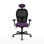 PIQUERAS Y CRESPO Silla de oficina Jorquera con mecanismo Sincro, morado y negro