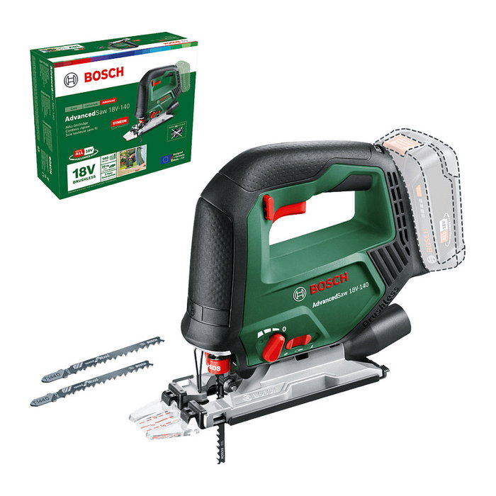 Bosch AdvancedSaw 18V Sierra de calar inalámbrica con batería de 2,0 Ah