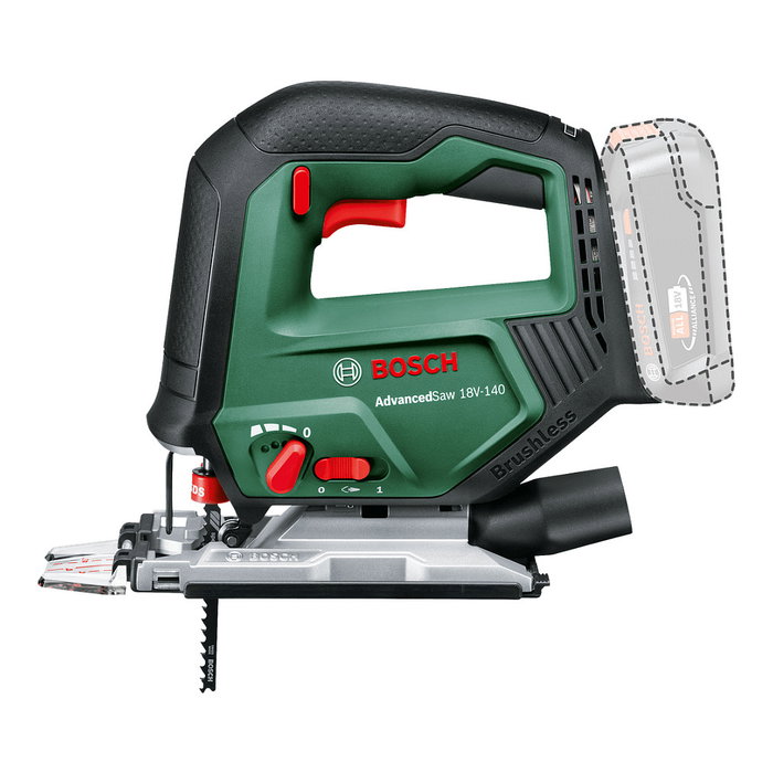 Bosch AdvancedSaw 18V Sierra de calar inalámbrica con batería de 2,0 Ah