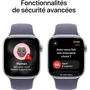 Apple MF8H4ZRA Watch Series 11 GPS + Cellular 42 mm Caja de Aluminio Plateada Correa Deportiva Morado Niebla Talla S/M