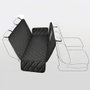 NK Protector para asiento de coche con enganche cinturón y separador para mascotas de poliéster negro