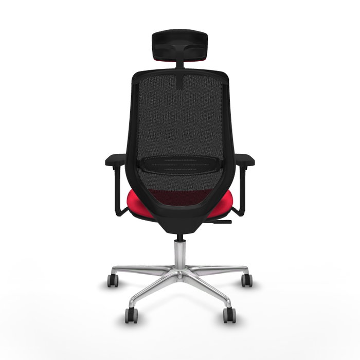 PIQUERAS Y CRESPO Silla de oficina Mardos con mecanismo Sincro, Rojo y Negro