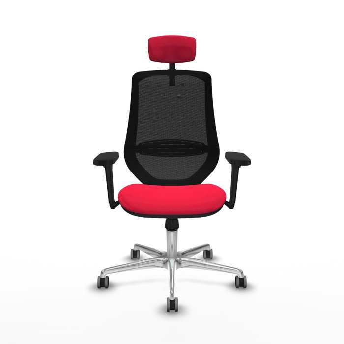 PIQUERAS Y CRESPO Silla de oficina Mardos con mecanismo Sincro, Rojo y Negro