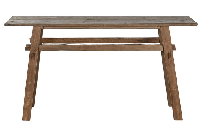 DKD Home Decor Consola Indo minimal 24 Teca Reciclada 40 x 75 x 140 cm