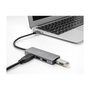 DeLOCK Hub USB de 4 puertos 5 Gbps con conectores laterales Gris