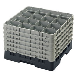 CAMBRO Cesta de lavado 16 comp. Negro