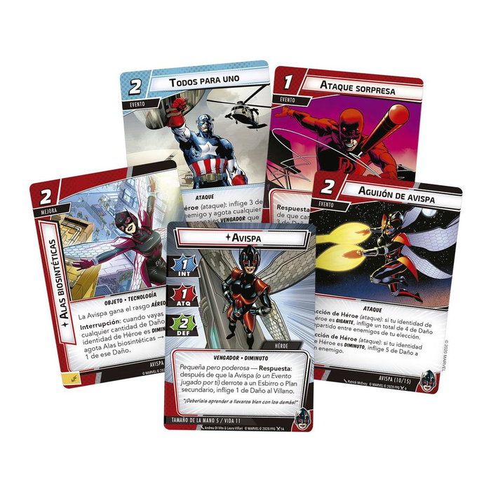 Fantasy Flight Games - Juego de Mesa Marvel Champions: Pack de Héroe Wasp - 60 Cartas, Mazo Pregenerado, Idioma Español, PEGI 14+, 1-4 Jugadores, Expansión con Ladrona Escarabajo