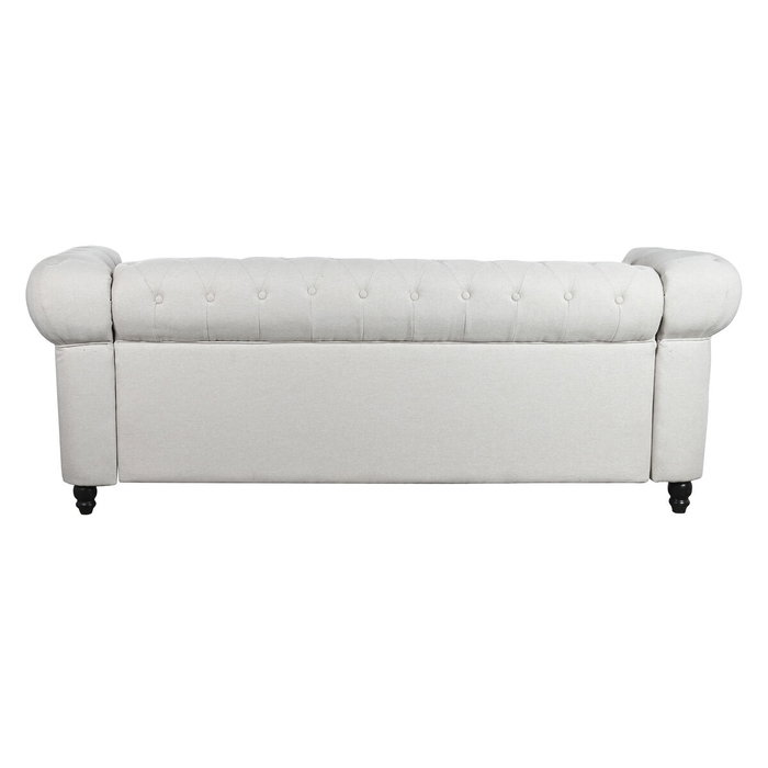 DKD Home Decor Sofá de Poliéster y Madera en Crema