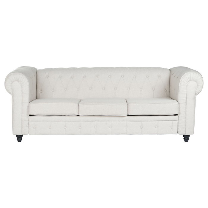 DKD Home Decor Sofá de Poliéster y Madera en Crema