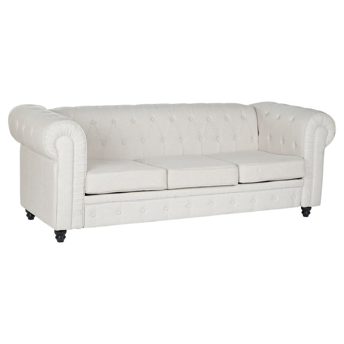 DKD Home Decor Sofá de Poliéster y Madera en Crema