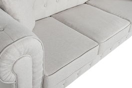 DKD Home Decor Sofá Tradicional Crema Negro 209 x 84 x 76 cm