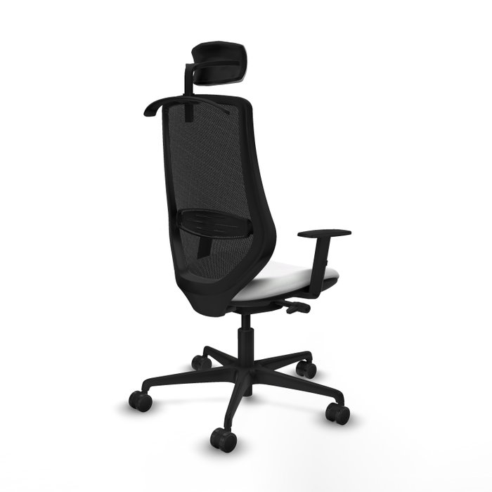 PIQUERAS Y CRESPO Silla de oficina Mardos con mecanismo Sincro/Traslack, Blanco y Negro