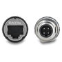 DeLOCK 90662 Adaptador M12 D-coded 4 pin macho a RJ45 hembra para montaje recto