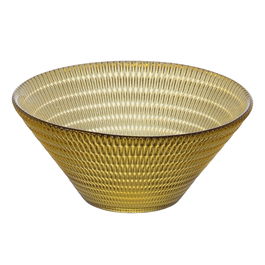 Bowl Amarillo Cristal Decoración 14 X 14 X 6 cm