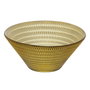 Ixia Bowl Amarillo Cristal Decoración 14 x 14 x 6 cm (Pack de 4)